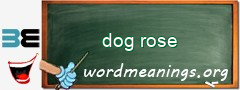 WordMeaning blackboard for dog rose